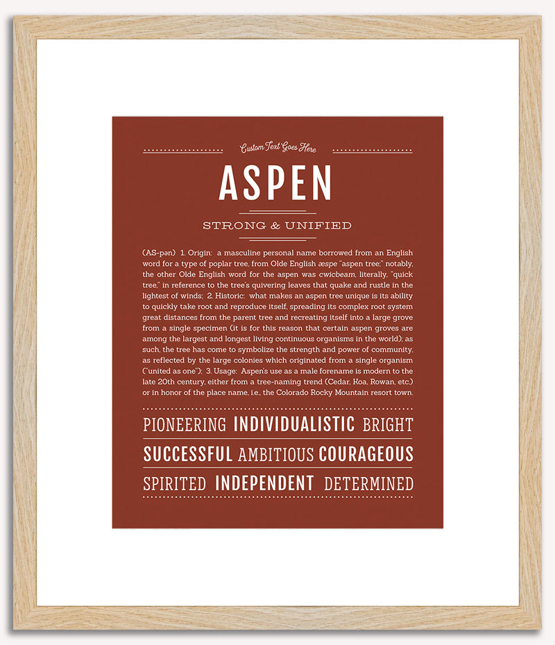 Aspen (male) | Name Art Print