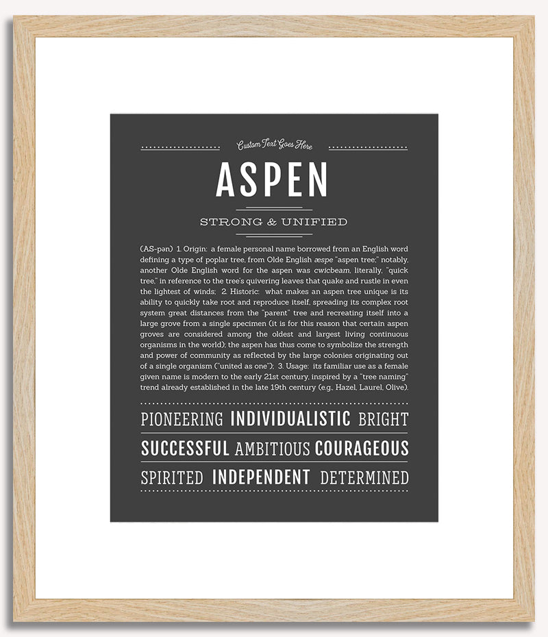 Aspen (male) | Name Art Print