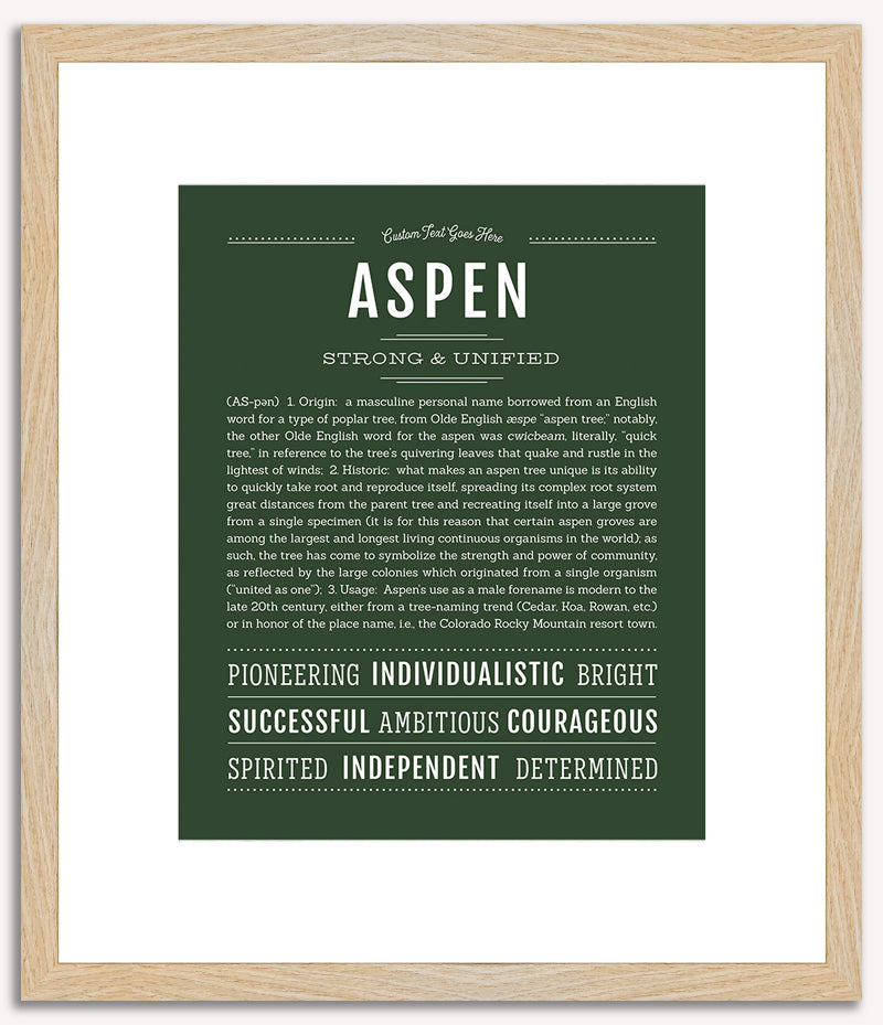 Aspen (male) | Name Art Print