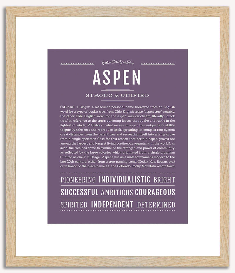 Aspen (male) | Name Art Print