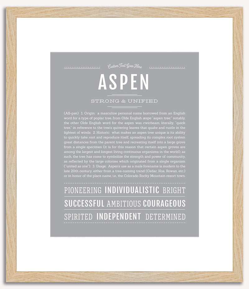 Aspen (male) | Name Art Print