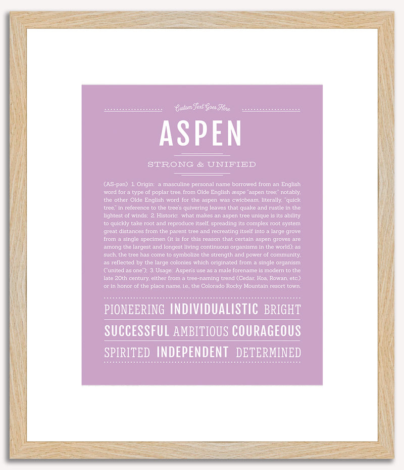 Aspen (male) | Name Art Print