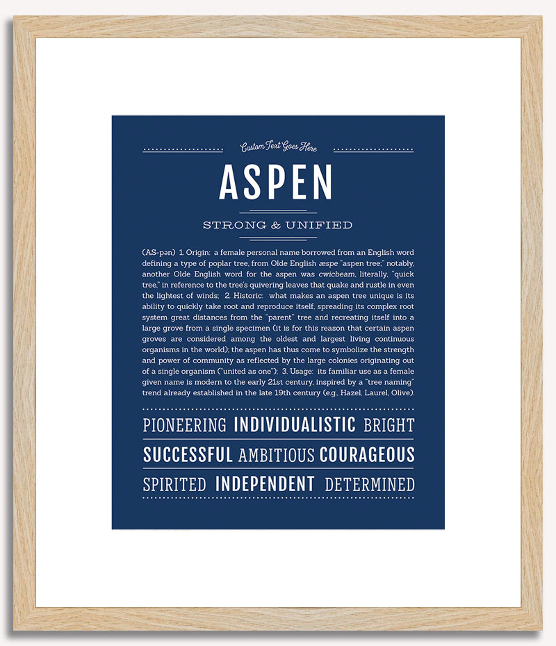 Aspen (male) | Name Art Print