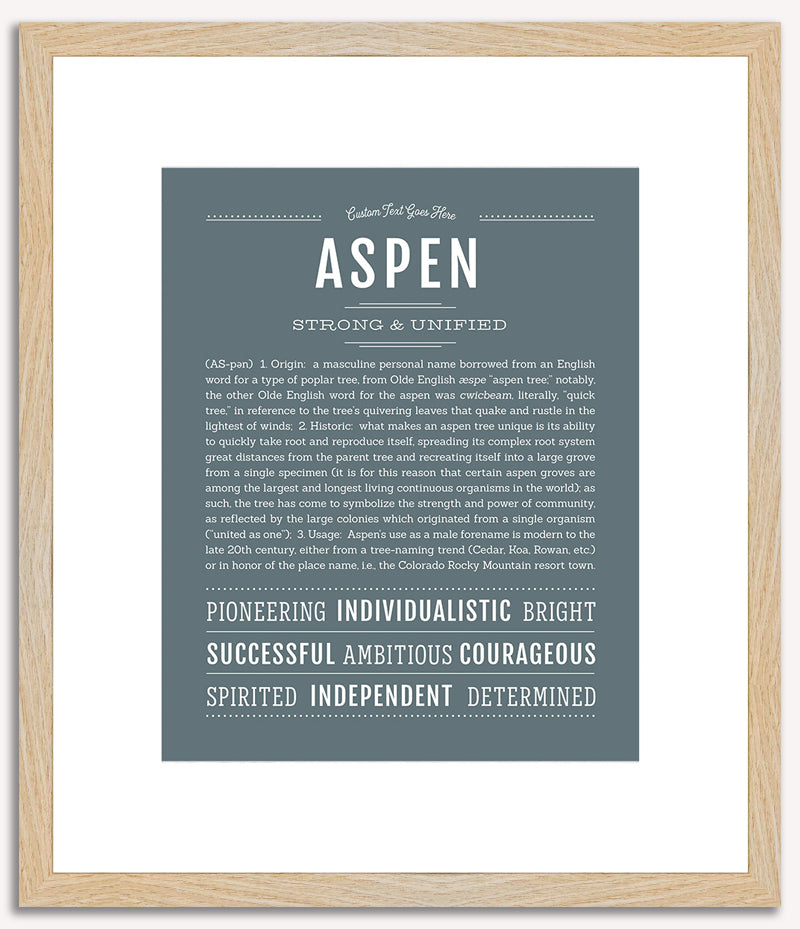 Aspen (male) | Name Art Print