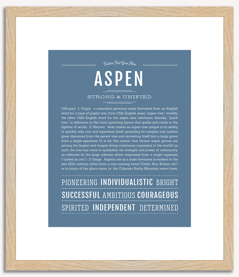 Aspen (male) | Name Art Print