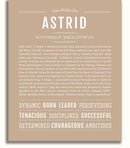Astrid Personalized Name Meaning Art Prints – Name Stories