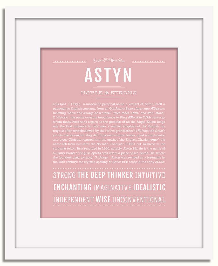 Frame Options | Dusty Rose | White Frame, Matted