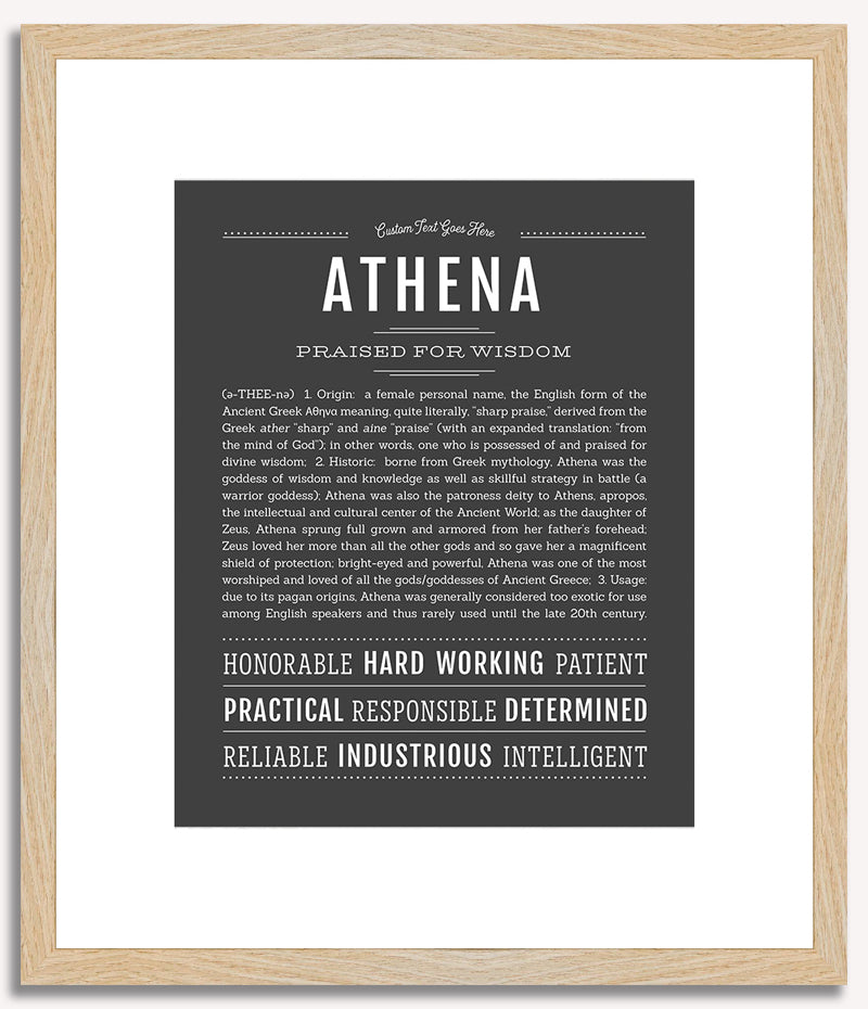 Athena | Name Art Print