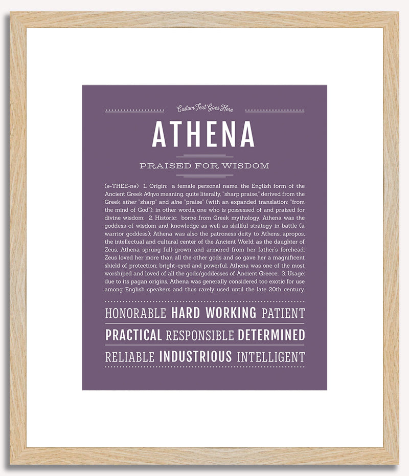 Athena | Name Art Print