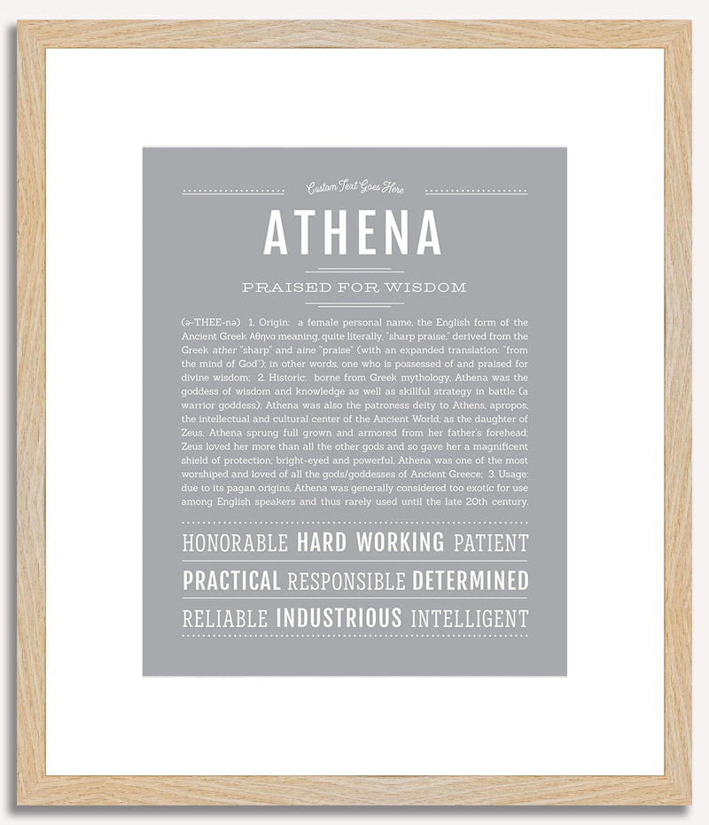 Athena | Name Art Print