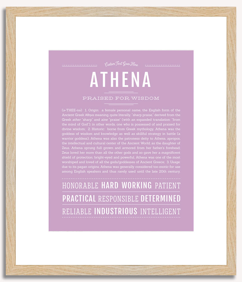 Athena | Name Art Print