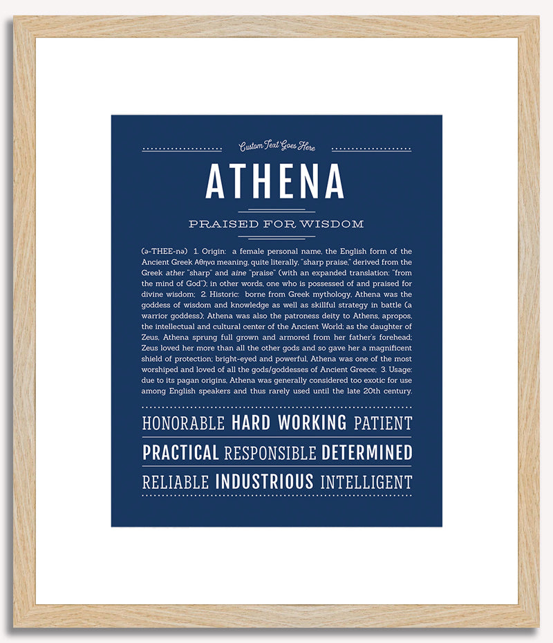 Athena | Name Art Print