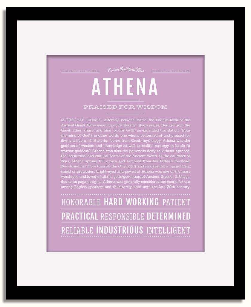 Frame Options | Lilac | Black Frame, Matted