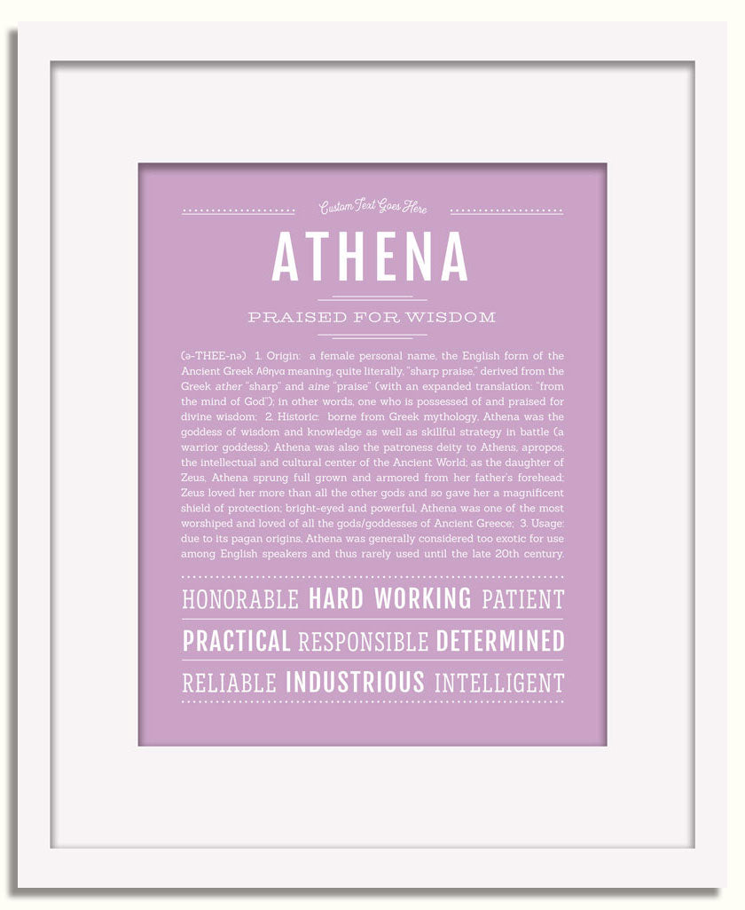 Frame Options | Lilac | White Frame, Matted