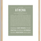 Athena | Name Art Print