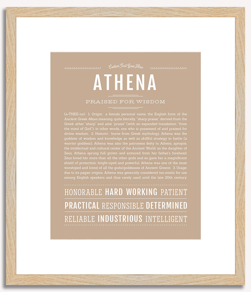 Athena | Name Art Print