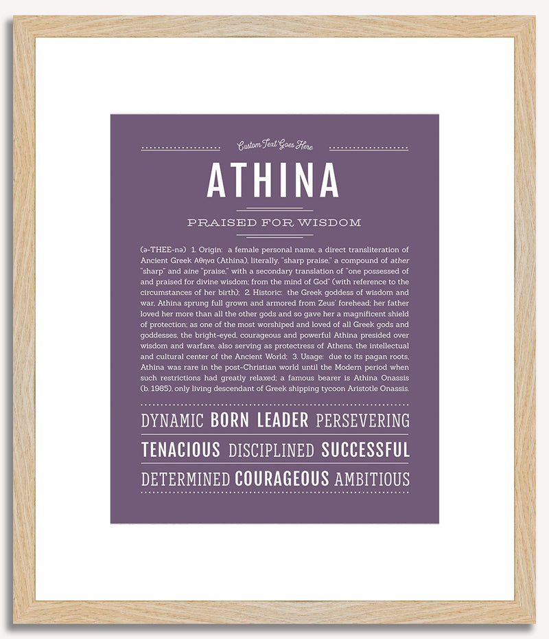 Athina | Name Art Print