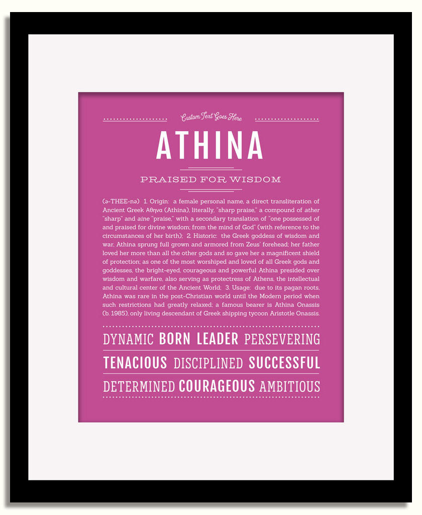 Frame Options | Dark Pink | Black Frame, Matted