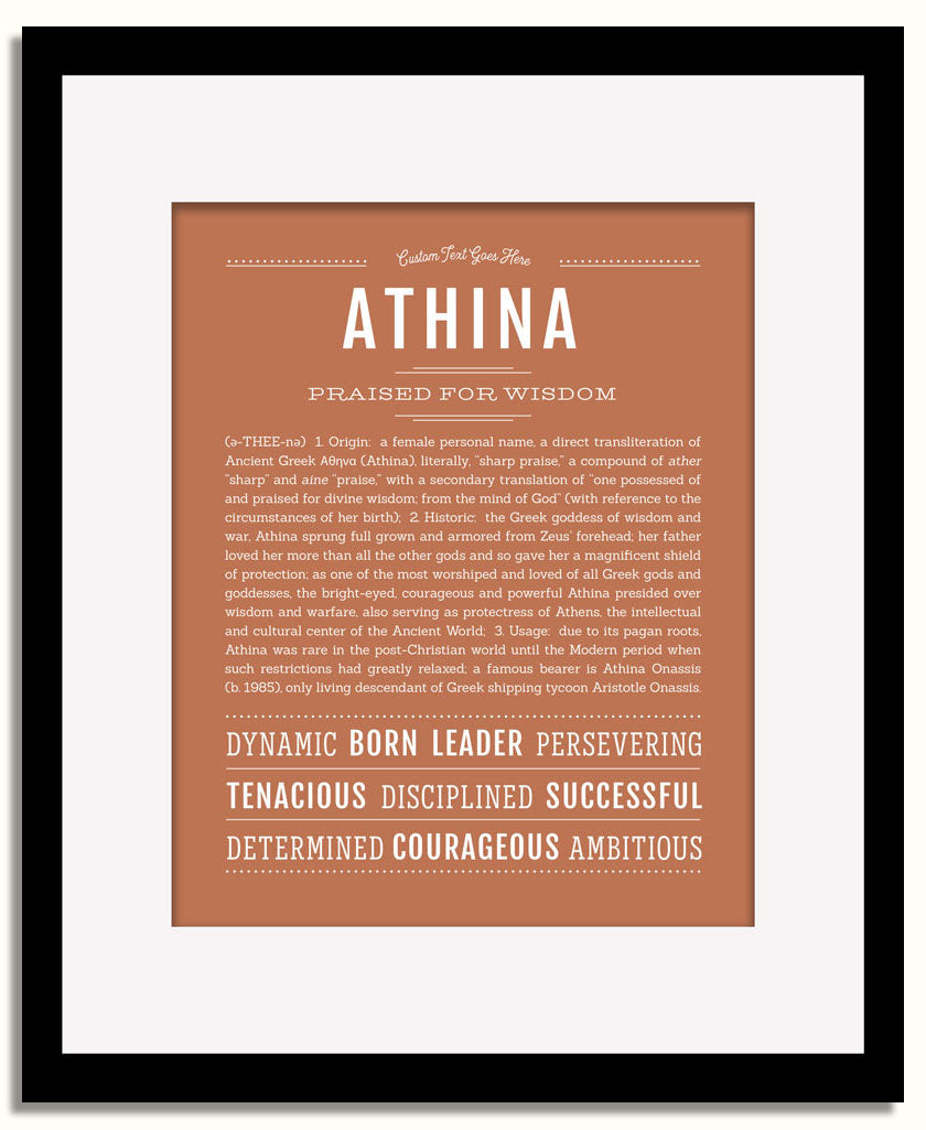 Frame Options | Terra Cotta | Black Frame, Matted