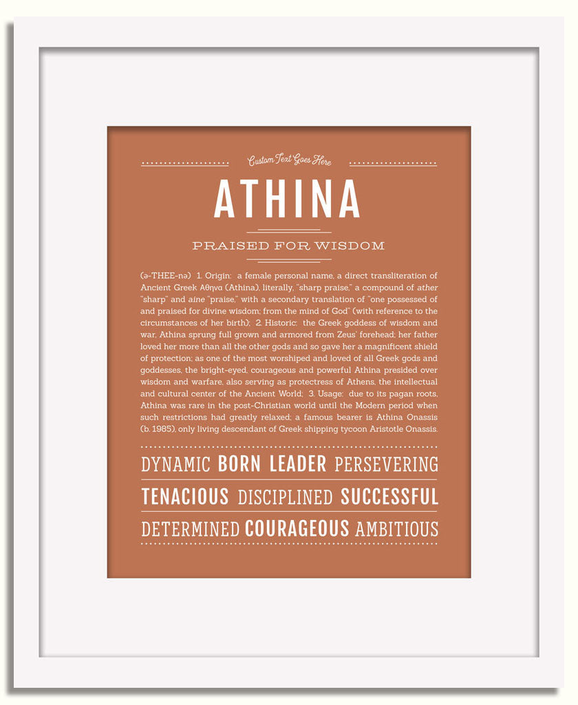 Frame Options | Terra Cotta | White Frame, Matted