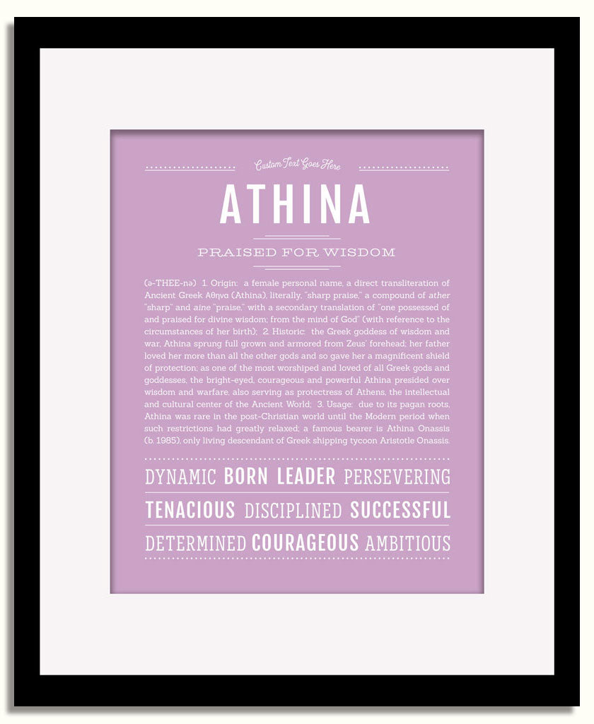 Frame Options | Lilac | Black Frame, Matted