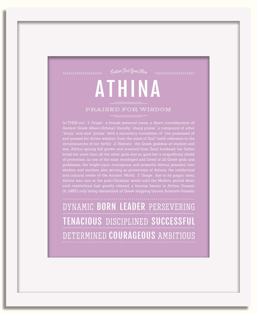 Frame Options | Lilac | White Frame, Matted