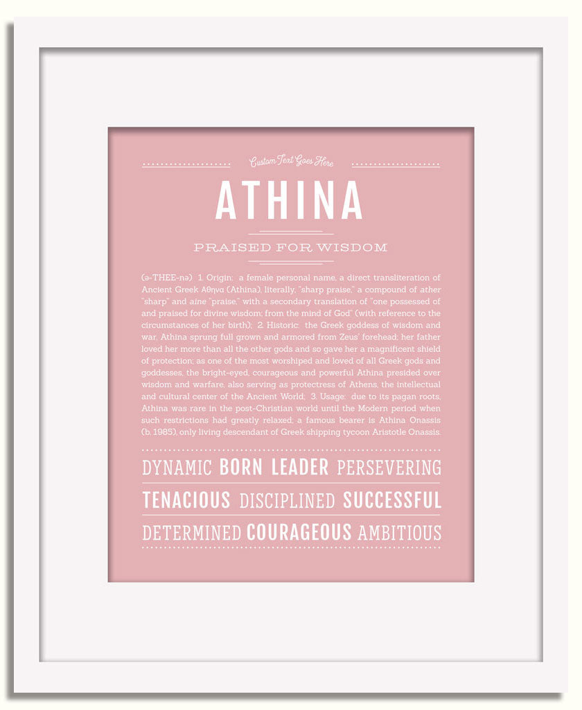 Frame Options | Dusty Rose | White Frame, Matted