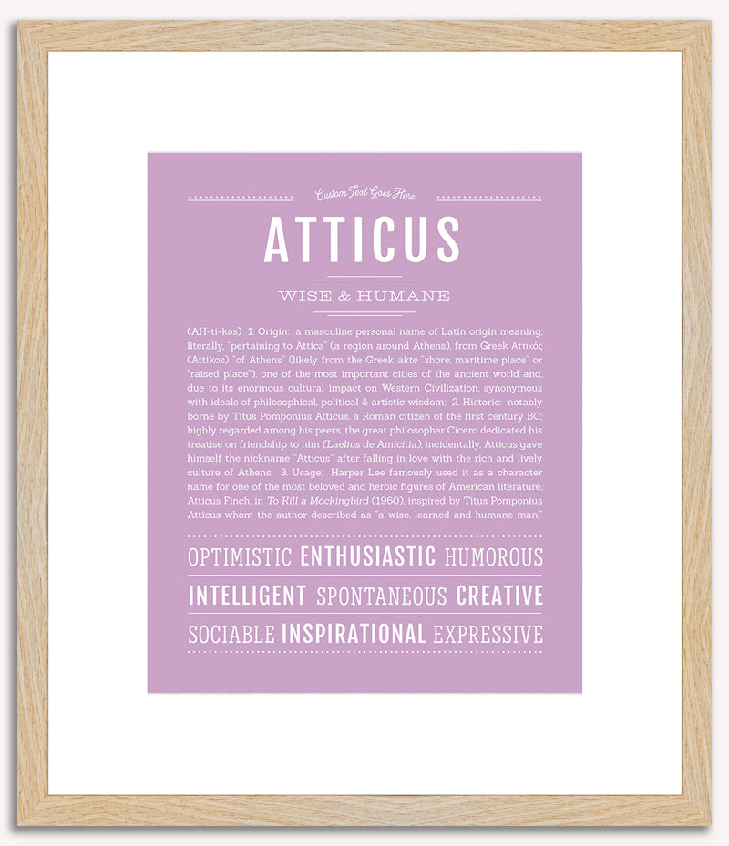 Atticus | Name Art Print