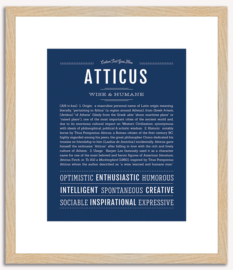 Atticus | Name Art Print