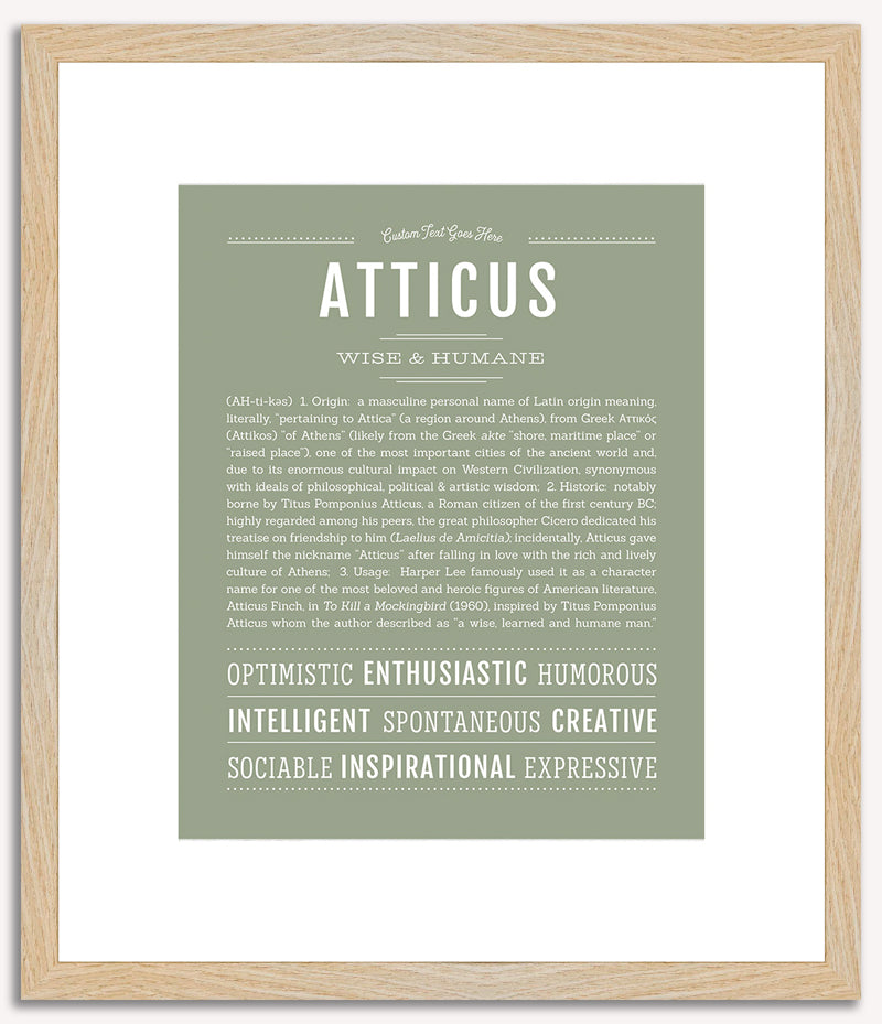 Atticus | Name Art Print