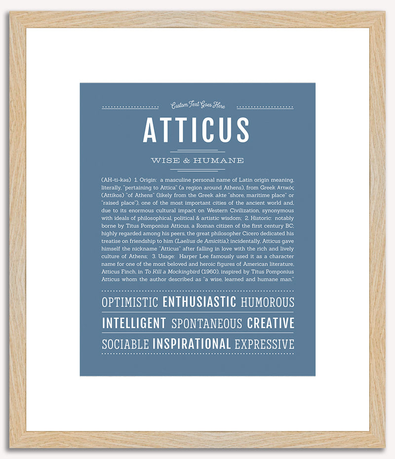 Atticus | Name Art Print