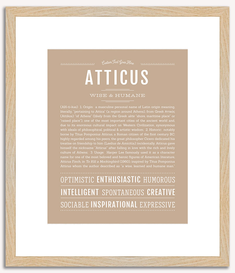 Atticus | Name Art Print