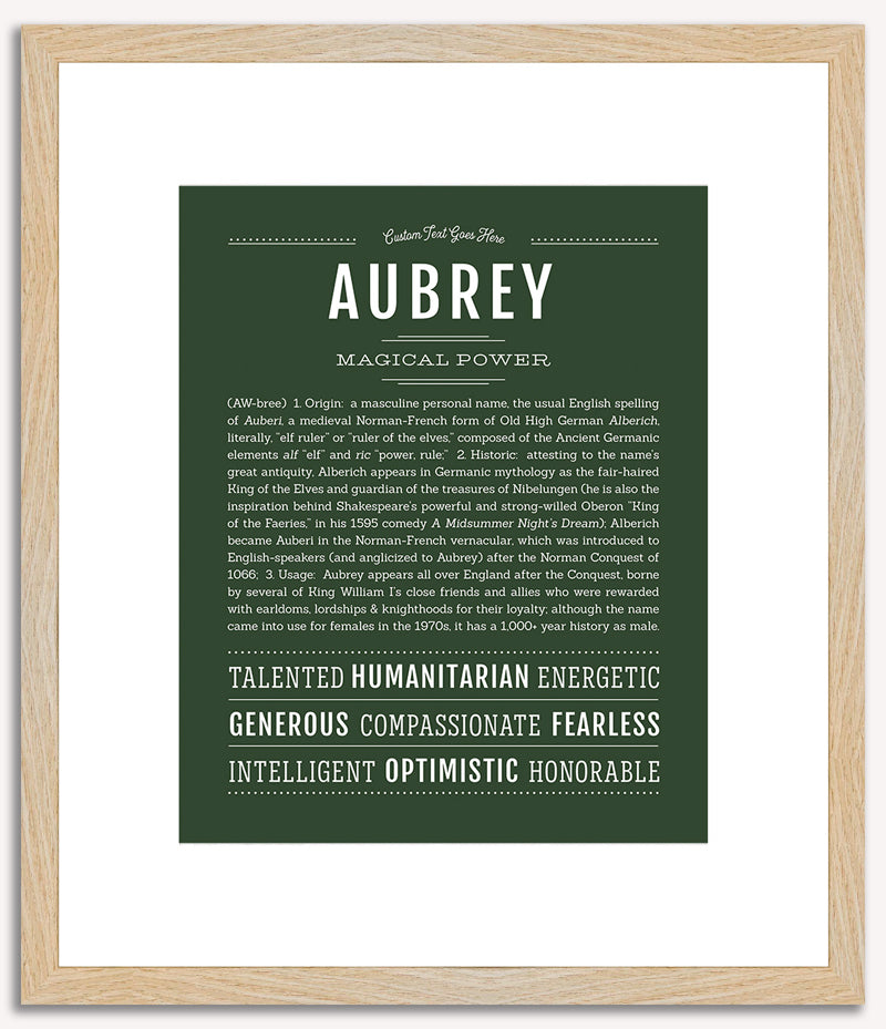 Aubrey (male) | Name Art Print