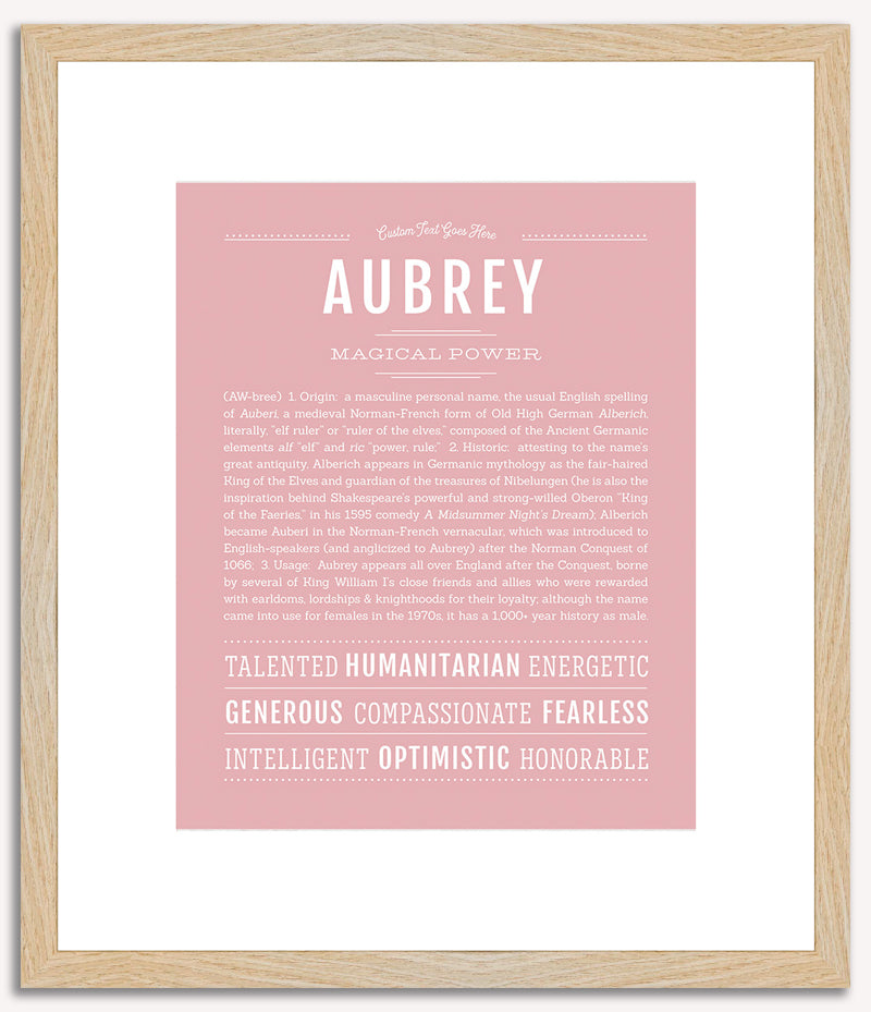 Aubrey (male) | Name Art Print