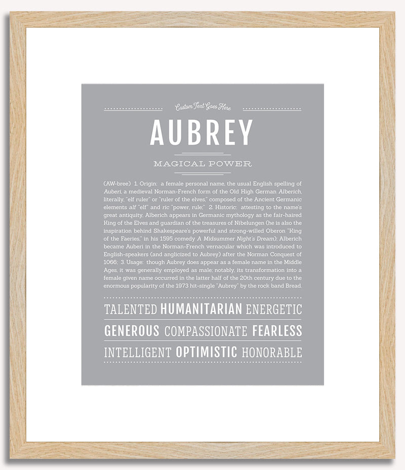 Aubrey (male) | Name Art Print