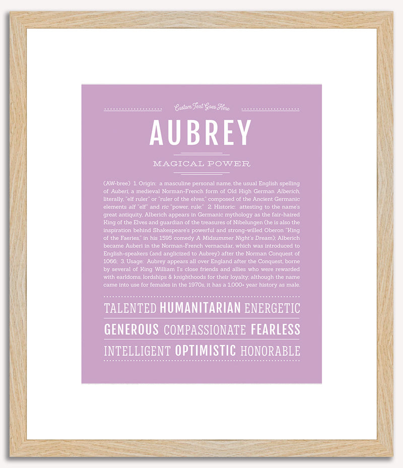 Aubrey (male) | Name Art Print