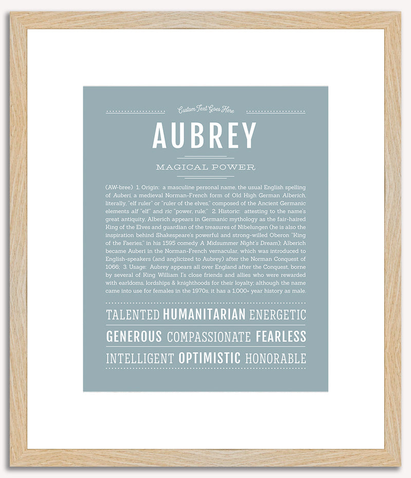 Aubrey (male) | Name Art Print