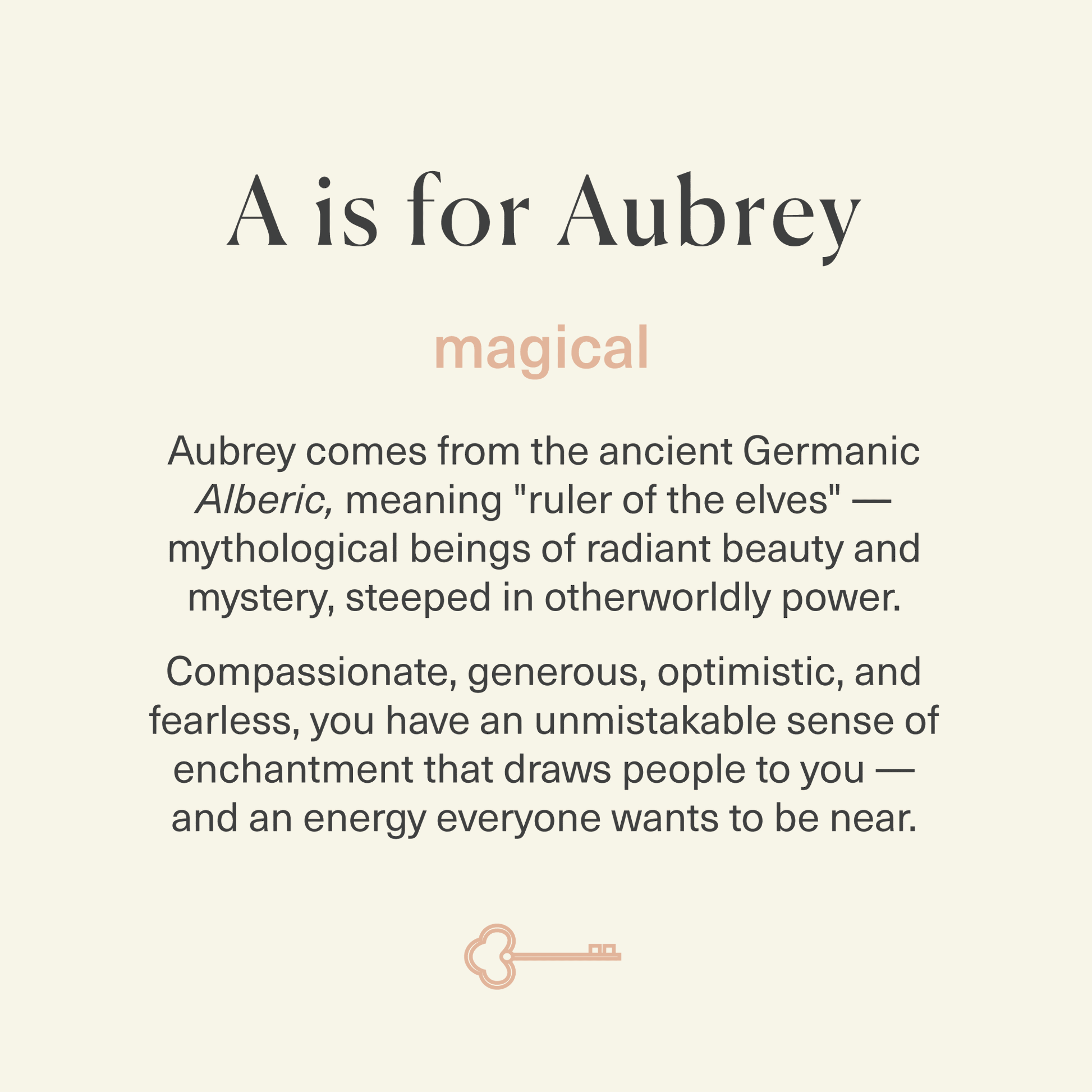 Aubrey Name Stories® keepsake art card print