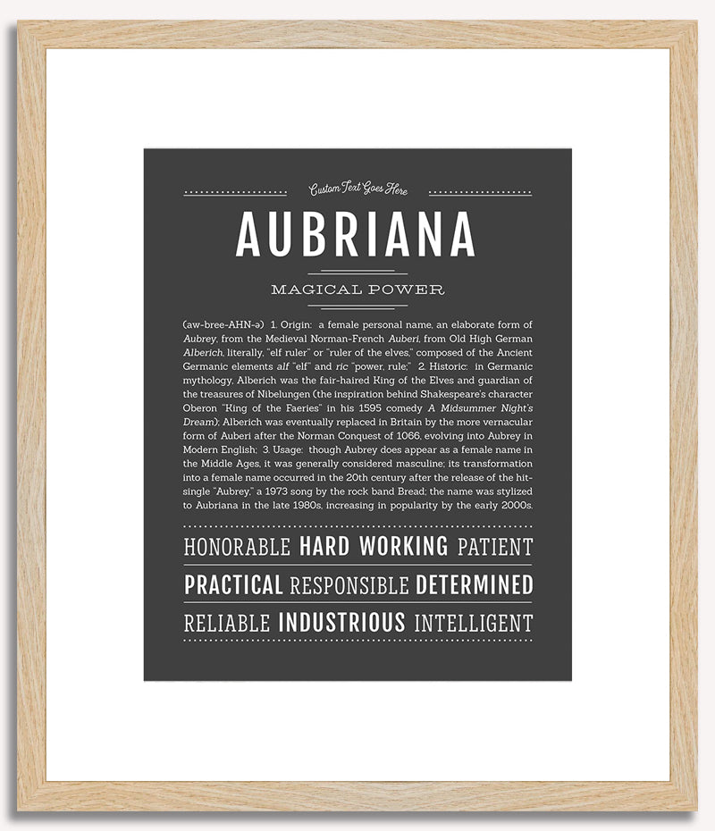 Aubriana | Name Art Print