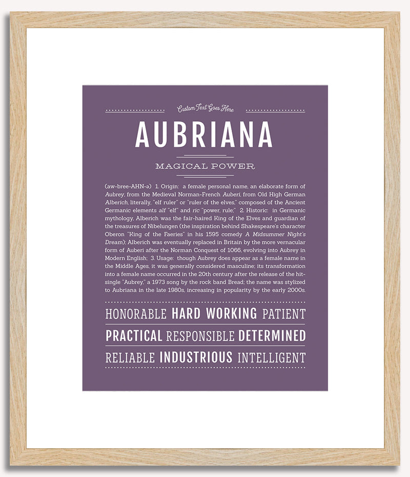 Aubriana | Name Art Print