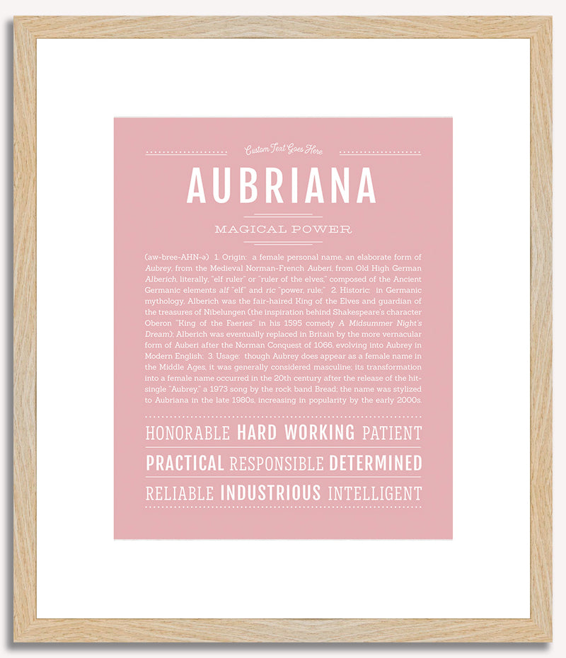 Aubriana | Name Art Print