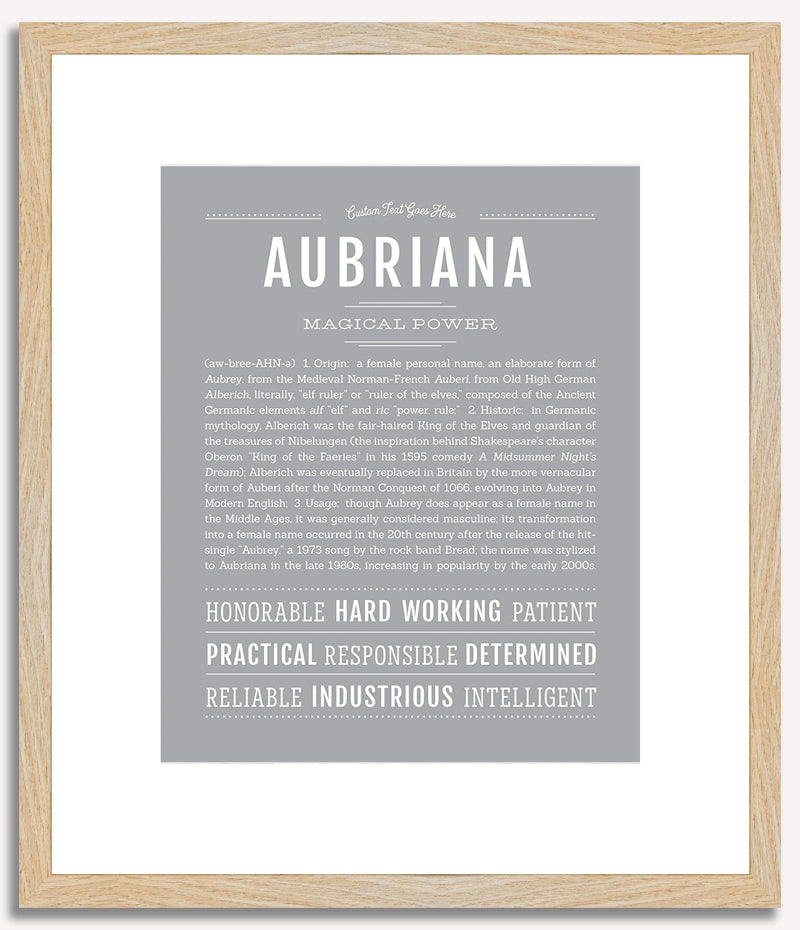 Aubriana | Name Art Print