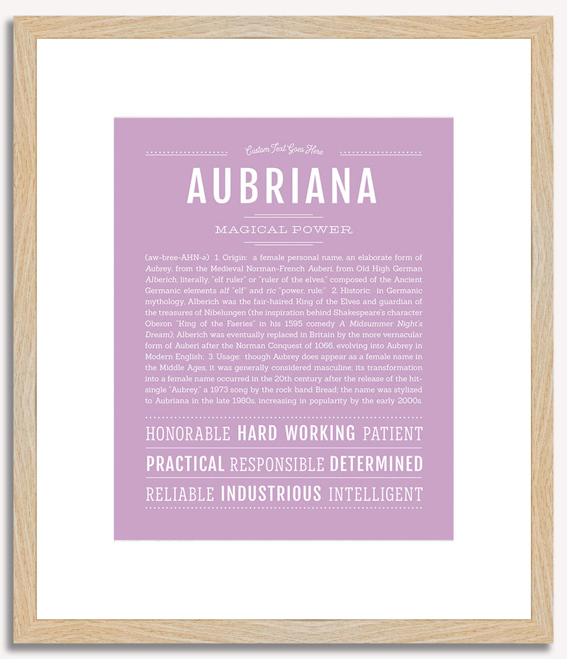 Aubriana | Name Art Print