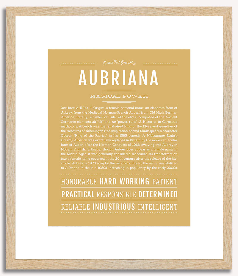 Aubriana | Name Art Print