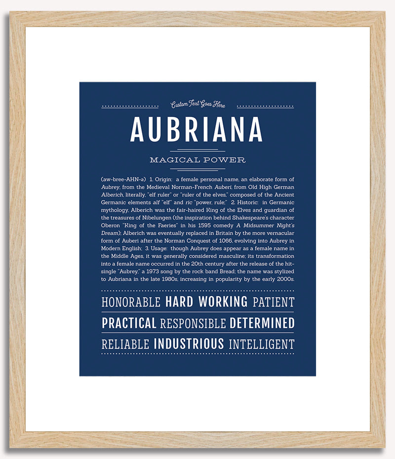 Aubriana | Name Art Print