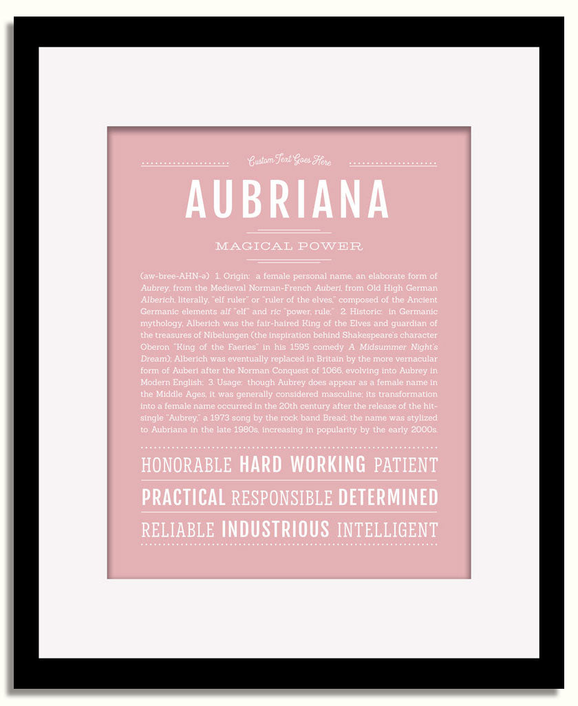 Frame Options | Dusty Rose | Black Frame, Matted