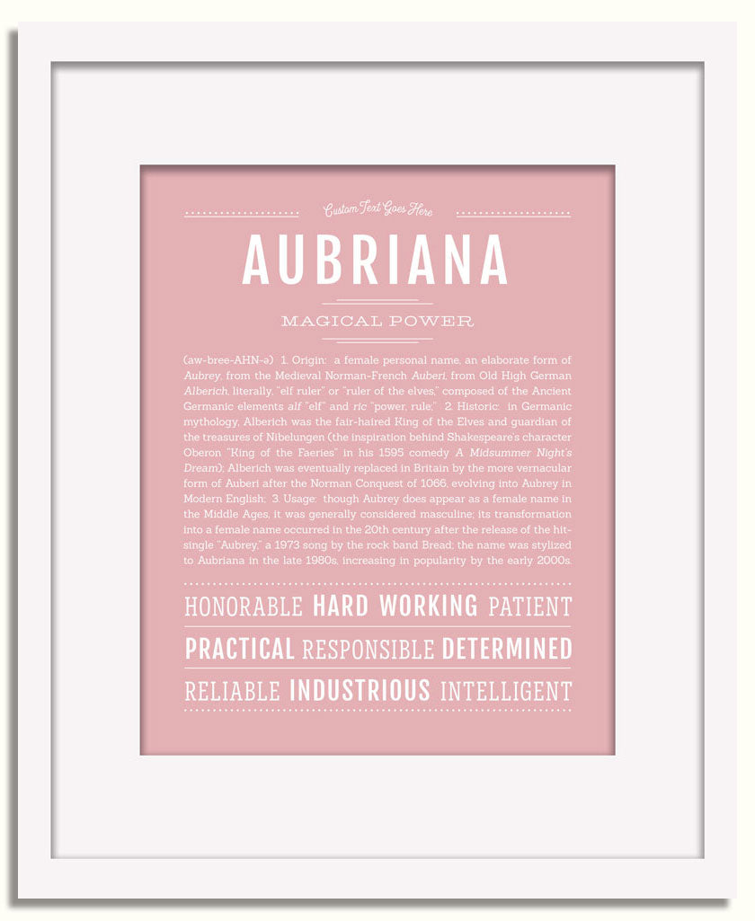 Frame Options | Dusty Rose | White Frame, Matted