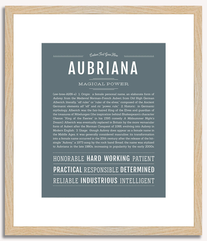 Aubriana | Name Art Print