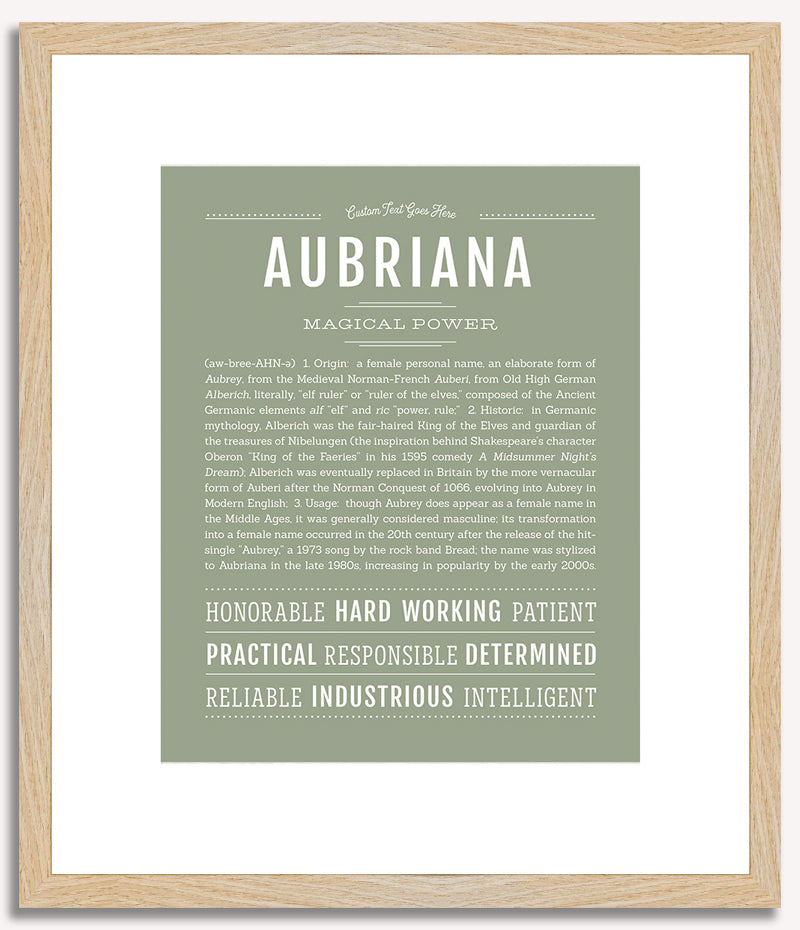 Aubriana | Name Art Print