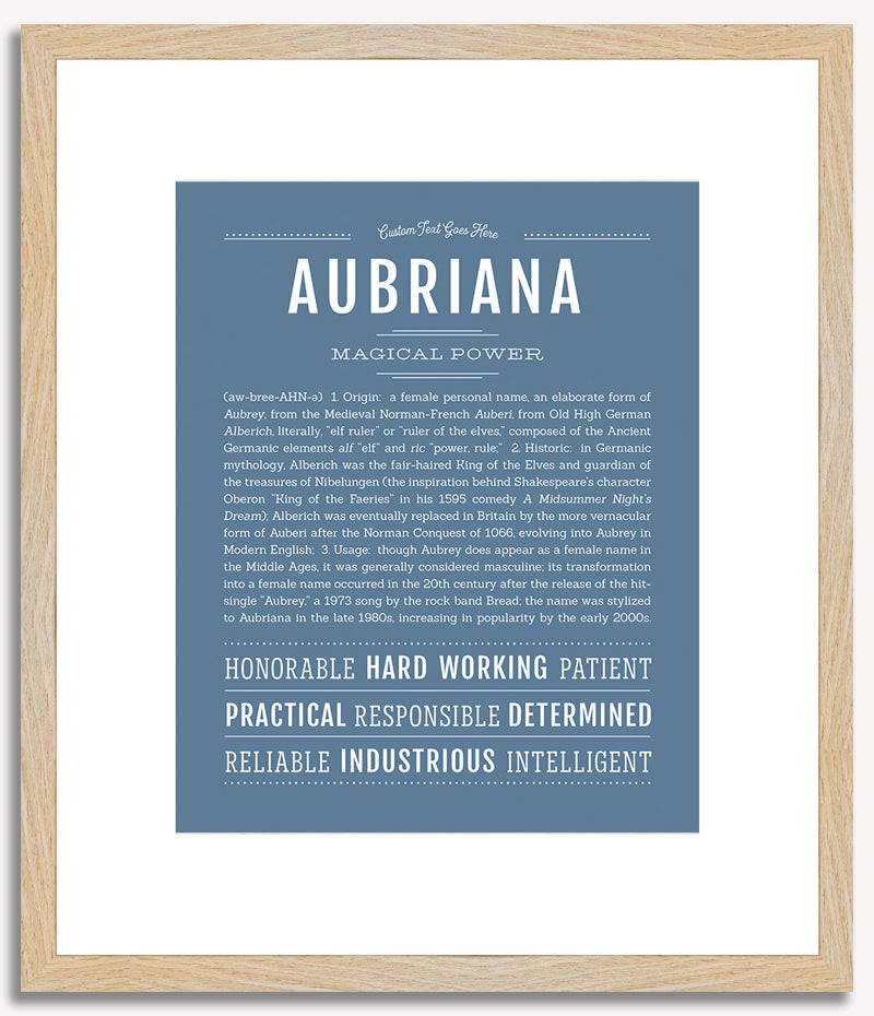 Aubriana | Name Art Print